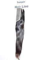 Extensions de cheveux humains 100% naturels indiens bruts, lisses, avec closure 6*6, couleur naturelle, pour femmes noires, cuticules alignées, vente en gros