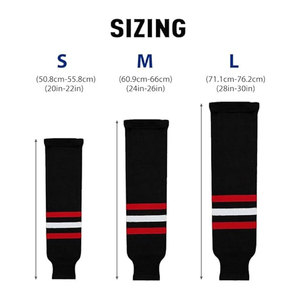 Chaussettes de hockey unisexes respirantes en tricot pour adultes, chaussettes de hockey sur glace, évacuation de l'humidité, écologiques, durables, polyester/coton, sport athlétique - Product Image 4