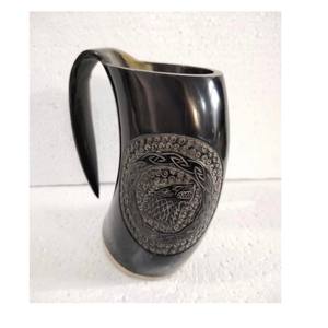 Taza para beber de cuerno de búfalo pulido auténtico/copa de cuerno de cerveza vikinga en Star Crafts India para el hogar calidad duradera de lujo - Product Image 6