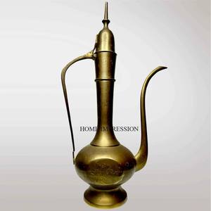 Ustensiles de cuisine de maison moderne écologique poignée en métal Dallah or poli aluminium thé cafetière ensemble mariage restaurant - Product Image 3