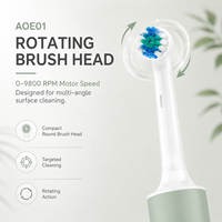 Cepillo de Dientes Eléctrico Giratorio Recargable, Resistente al Agua IPX7, 3 Cabezales de Cepillado Suaves Dupont, LED, para Cuidado Bucal Diario, Uso Doméstico