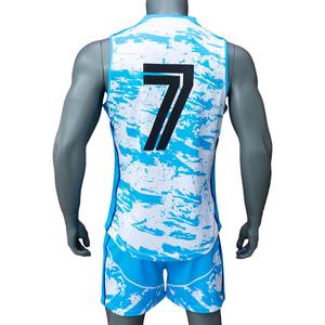 Uniformes de Rugby al por Mayor, Uniformes de Entrenamiento Transpirables, Conjunto Azul y Rojo Económico para la Liga de Rugby para Jugadores y Entrenadores - Product Image 6