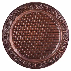 Assiette de service en acier inoxydable doré, polie brillante, faite à la main, plateau décoratif pour chocolat, classique, élégant, sous-assiette en métal - Product Image 2