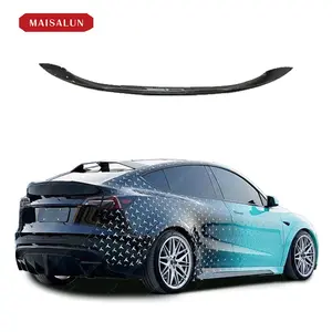 Alerón estilo D de carbono seco para Tesla modelo Y Spoiler accesorios de coche