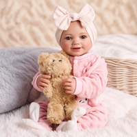 Poupées Reborn Babeside 17 pouces Sunny, poupée bébé fille entièrement en vinyle avec fonction de boisson et d'humidification, vente en gros d'usine, stock disponible