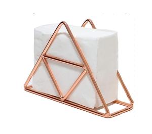 Soporte de pañuelos de metal de acero inoxidable elegante hecho a mano forma triangular de mesa de restaurante con logotipo personalizado - Product Image 6