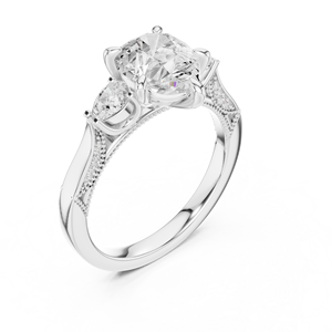 แหวนทอง10K จี้หินกรวดสำหรับฉลองครบรอบ - Product Image 3