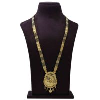 Bijoux de mode en gros plaqués or 24 carats, bijoux de mariage indiens, longs mangalsutra en laiton plaqué or pour femmes mariées