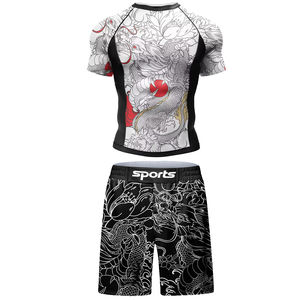 Camiseta Deportiva Negra Comprimida para Hombre, Estilo No Gi, para Entrenamiento, Conjunto de Protección, Rashguards Lisos para Mujer, Venta al por Mayor - Product Image 5
