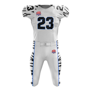 Tenues de football unisexes américaines - Spandex/Polyester respirant et anti-transpiration, manches courtes, logo frontal, motif 3D - Product Image 2