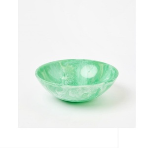 Bol en résine vert foncé fabriqué en usine, plateau fait à la main, bol à salade pour table de cuisine, bol à salade durable, support à salade, utilisation à l'hôtel et à la maison, bol à dîner coloré - Product Image 1