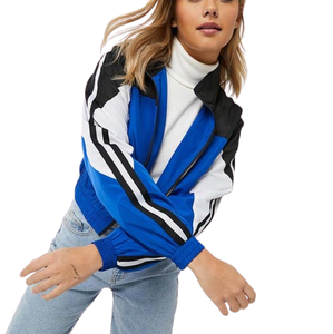 Chaqueta cortavientos de tela arrugada fina a la moda para mujer, talla grande, soporte personalizado, ropa deportiva transpirable para Fitness, fábrica al por mayor - Product Image 4