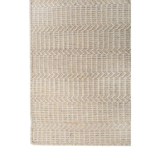 พรมขนสัตว์ทอมือ Abrash Ivory Flat Weaves สีพื้น ขนาด 9x12 ฟุต รูปทรงสี่เหลี่ยมผืนผ้า สำหรับบ้าน โถงทางเดิน ห้องนั่งเล่น และห้องนอน-ADWL-157 - Product Image 4