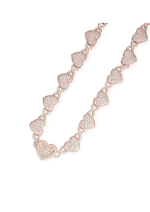 Collier cœur en moissanite VVS de luxe, plaqué rhodium et or 14 carats, pour les fêtes et les cadeaux - Product Image 3