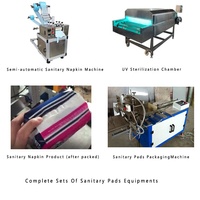 Bon prix, afrique, asie, ajout manuel de colle, fonctionnement facile, machine de fabrication de serviettes hygiéniques semi-automatiques