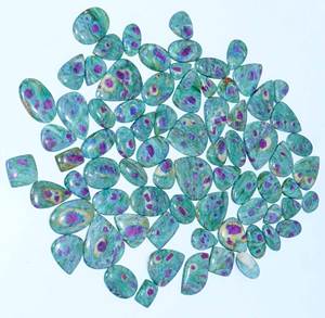 100% rubí Natural en fucsita piedra preciosa suelta al por mayor hermoso cabujón piedra preciosa suelta piedra preciosa Natural para la fabricación de joyas - Product Image 3