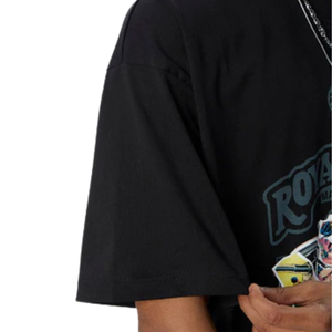 T-shirts pour hommes en coton 100% lavé, coupe ample, couleur noire encre, style vintage, streetwear décontracté, doux, respirant, pour un usage quotidien urbain - Product Image 5