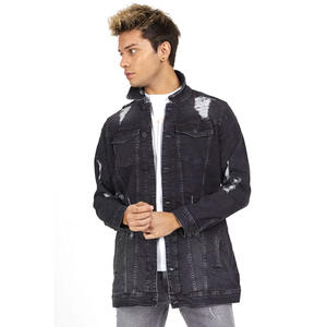 Chaqueta Vaquera Personalizada de Moda Flyingkick Enterprises, Lavado Ácido, Estilo Vintage Desgastado, Estilo HIGH STREET, Venta al Por Mayor para Hombre - Product Image 2