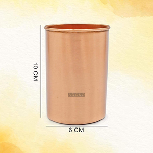 Jarra de Agua de Cobre Ecológica Clásica Auténtica Ayurvédica Fabricada en India con Tapa de Vidrio para Bienestar y Desintoxicación - Product Image 2