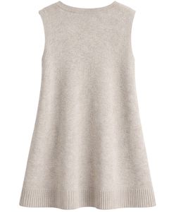 <b>Beige</b> Womens Knitted Sleeveless Sweater Vest V Neck Soft Acrylic Winter Layering Casual Custom Manufacturer OEM Wholesale Brands - Product Image 2