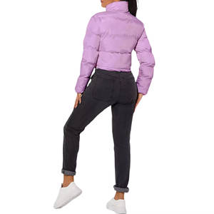 Chaqueta Acolchada Corta de Invierno para Mujer, Fabricación de Ropa Personalizada, Transpirable, Color Sólido, Teñido Liso - Product Image 2