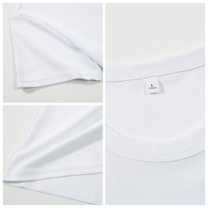 T-shirt à manches courtes pour homme, 100% coton, surdimensionné, résistant à l'huile, col rond, uniformes de travail d'été pour restaurants et hôtels - Product Image 5