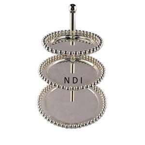 Support de gâteau de tasse de service de gâteau de fruits écologique pour la célébration de fêtes support arrondi décoratif fabriqué à la main de service de gâteau en métal - Product Image 4