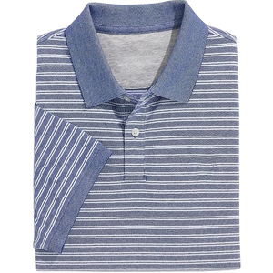 เสื้อโปโลผู้ชายปกสองชั้นลายทางโลโก้ออกแบบได้ตามต้องการ - Product Image 5