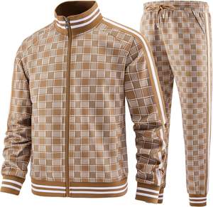 Haute qualité hommes décontracté sport Jogging survêtement à manches longues 2 pièces tenue grande taille Fitness gros survêtement - Product Image 1