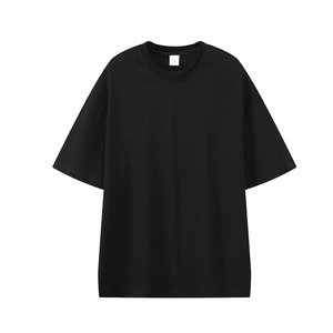 Wholesale High Quality 100% Cotton Oversized T-shirts Custom Logo Front Blank Plus Size Heavyweight Knitted for Men - Product Image 3