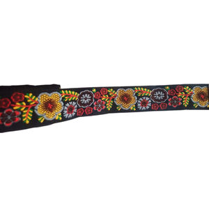 1.10 ''Abstrait Fleur Motif Ruban Polyester Sangle Double Face Conception Jacquard 50mm Donner Gratuit pour Stock Sangle Polyester - Product Image 5