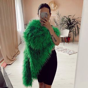 Bonbons coloré élégant fausse fourrure manteau femmes 2024 hiver mode Shaggy moelleux mouton fourrure veste Festival fourrure manteaux - Product Image 5