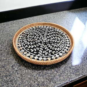 Elegante Bandeja de Almacenamiento Tejida a Mano de Ratán Moderno, Organizador de Hogar de Primera Calidad, Tradebyd - Product Image 4