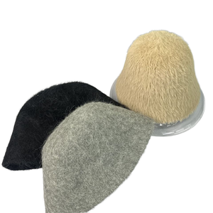 Winter <b>bucket</b> <b>hat</b> fast delivery fluffy <b>faux</b> <b>fur</b> knitted style warm headwear for female fishermen party outdoor cozy accessory - Product Image 2