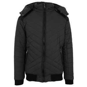 <b>Men's</b> Vintage Style Hooded Puffer <b>Jacket</b> Puff Printed Custom Front Logo Waterproof Winter Casual <b>Down</b> <b>Filled</b> Spandex/Polyester - Product Image 2