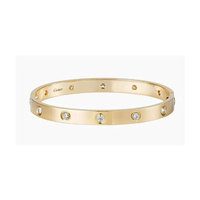 Pulseras de Diamantes Naturales Redondos de Gran Tamaño, Certificadas para Oro Amarillo, de un Proveedor Confiable