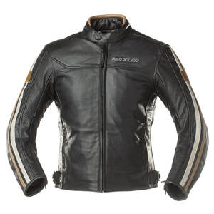 แจ็กเก็ตขี่มอเตอร์ไซค์หนังแท้สำหรับผู้ชาย, เสื้อโค้ทหนังวัวธรรมชาติปกตั้งมีซิปปิดสำหรับฤดูใบไม้ผลิฤดูใบไม้ร่วงฤดูหนาว - Product Image 1