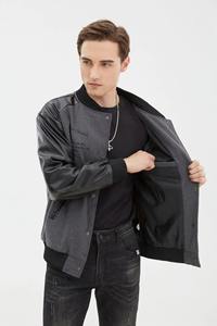 OEM/ODM Design Hiver Chaud Gris Couleur Letterman Baseball Chenille Cuir Manches Longues Veste Universitaire Pour Hommes - Product Image 2