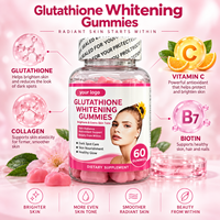 Gummies de beauté au glutathion et au collagène pour éclaircir la peau des adultes
