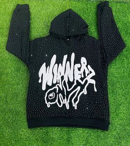 Sweats à capuche pour hommes bas quantité minimale de commande vente en gros hommes sérigraphie bouffée rahinstone sweats à capuche fabriqués au Pakistan hommes sweats à capuche - Product Image 1