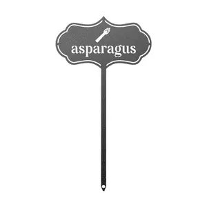 Asperges nommé plaque signalétique en métal pour l'utilisation du jardin ou pieu de nom de jardin dans un design moderne avec des prix efficaces