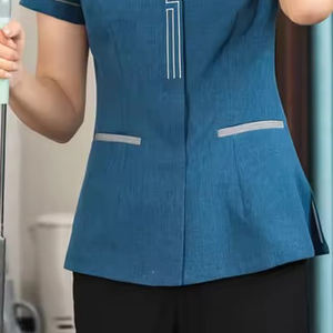 Nuevo estilo último diseño Chef uniforme Unisex alta calidad cocina Hotel restaurante Chef uniforme Color sólido - Product Image 2