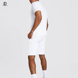 Ensemble T-shirt et short pour homme fabriqué en usine en grande quantité, ensemble T-shirt et short pour homme avec étiquette privée personnalisée - Product Image 2