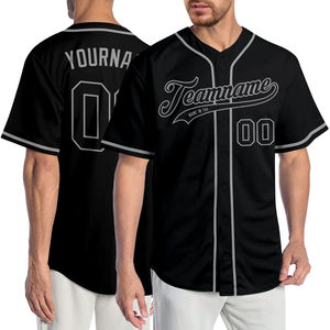 Venta al por mayor 100% poliéster estilo casual béisbol Jersey personalizado rayas diseño uniforme 170 Gramos tela peso casual béisbol conjuntos - Product Image 6