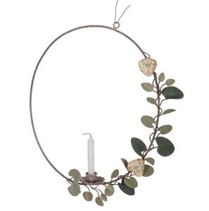 Couronne de fer en métal de fleur de conception de feuille faite à la main pour la décoration suspendue de fêtes de Noël et l'utilisation douée du nouvel an - Product Image 5