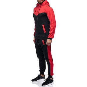 Vêtements de sport pour hommes survêtements d'entraînement en polaire deux pièces survêtement de gym jogging vêtements de sport - Product Image 5