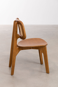 Elegante Silla de comedor de madera moderna con diseño duradero, altura ajustable personalizable para uso en apartamentos y villas - Product Image 2