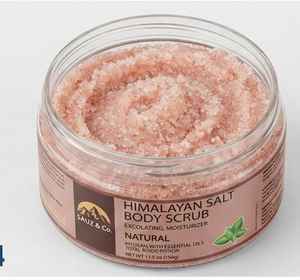 Natural Himalayan Salt <b>Body</b> Scrub Organic Exfoliating Moisturizer with Essential Oils for Skin Detox and Deep Cleansing - Product Image 2