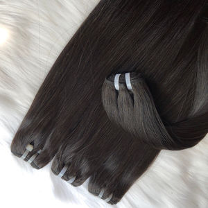 ช่อผมมนุษย์ผมตรงแบบกระดูกตรงขนาด8นิ้ว-30นิ้วสีธรรมชาติ - Product Image 1