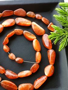 Perles de pierre de soleil orange véritable Pierre de soleil à facettes Perles de briolette fantaisie Perles de pierres précieuses en gros Cadeau de mariage - Product Image 4